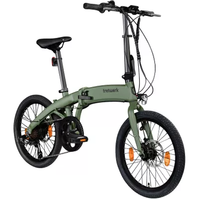 Tretwerk Akimbo E Bike 20 Zoll Klapprad Elektrofahrrad 360Wh 155 - 190 cm khaki
