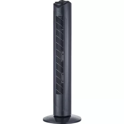 Gulvventilator, sort, 45 W