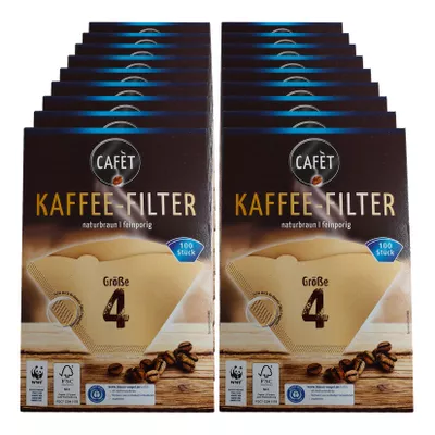 Cafet Kaffeefilter Größe 4 100 Stück, 18er Pack