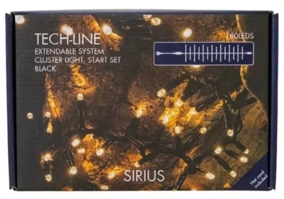 Sirius Tech-Line, Klyngelyskæde, startsæt, 3 m, 180 LED
