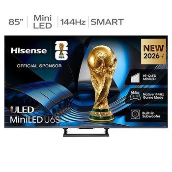 Hisense 85 Inch U6S ULED Hi-QLED Mini LED 4K Smart TV 85U6SAU