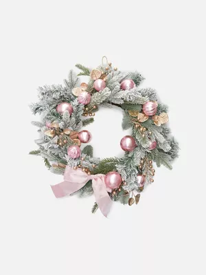 Corona navideña sintética