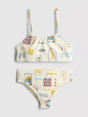 7-15 años | Bikini con estampado tipo postal
