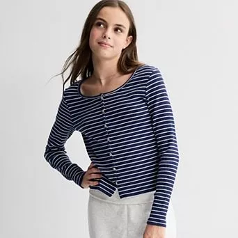 Girls 7-16 Sea + Skye Cozy Cardigan Top