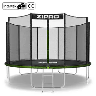 ZIPRO Trampolino rotondo Jump Pro con rete sicurezza esterna 12FT 374cm