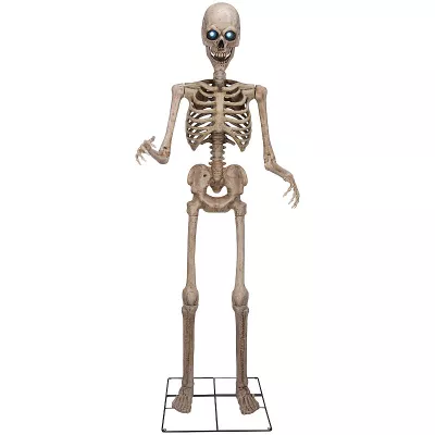 7.75-ft. Gemmy Giant Poseable Skeleton with Light-Up Eyes and Sound Outdoor Decor