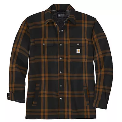 Carhartt Men's Rugged Flex Flannel Sherpa Lined Shirt Jacket