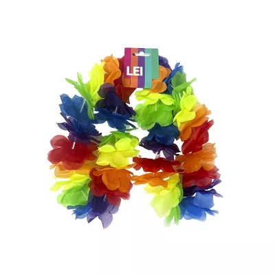 Costume Flowers Lei Rainbow