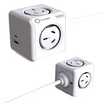 Allocacoc PowerCube With 4 Power Outlets And USB A+C Ports 2 x 1.5M