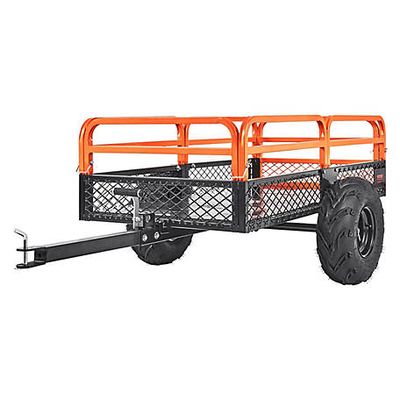 Trustmade ATV Dump Trailer 1500 lb. 15 cu. ft. Steel Tow-Behind Cart Removable Sides 2 Tire