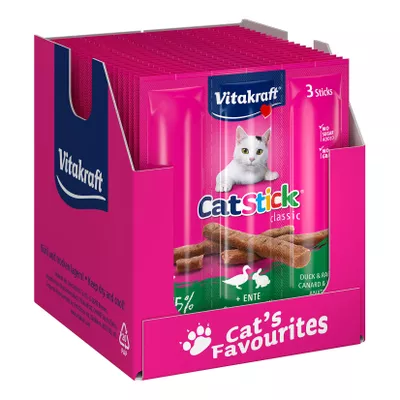 Vitakraft Mini Cat Sticks Ente & Kaninchen 18 g, 20er Pack