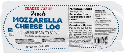 Fresh Mozzarella Cheese Log