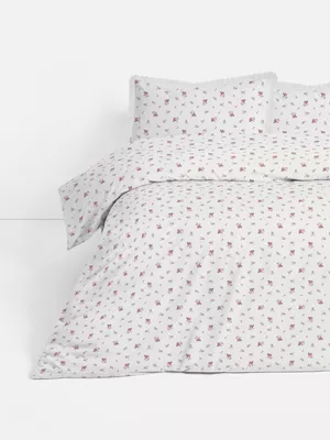 Set de funda nórdica floral para cama doble
