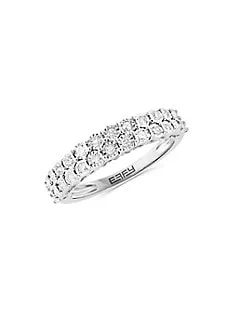 Sterling Silver & 0.25 CT. T.W. Diamond Ring