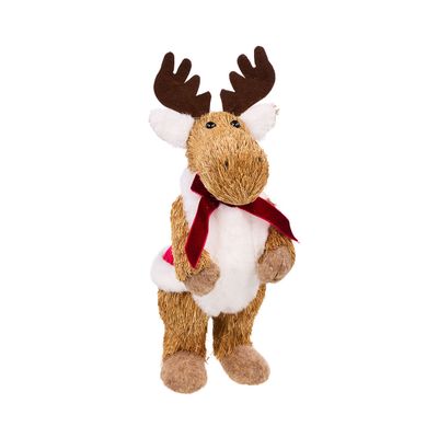 Christmas Straw Moose