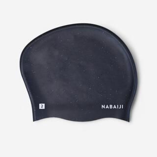 Cuffia piscina taglia unica silicone capelli lunghi nera