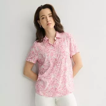 Petite Croft & Barrow® Camp Shirt