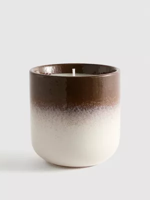 Vela aromática de cerámica con efecto degradado