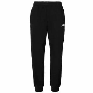 KAPPA pantaloni da uomo in cotone nero da fitness