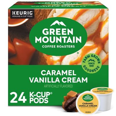 Green Mountain Coffee Roasters, Caramel Vanilla Cream Light Roast K-Cup Coffee Pods, 24 Count