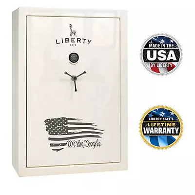 Liberty Safe 60 Long Gun + 6 Handgun 22.8 cu. ft. Electronic Lock We the People Gun Safe, White Gloss