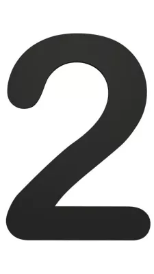 Jasa, Husnummer 2, sort, 140 mm