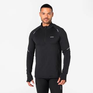 KIPRUN Maglia manica lunga running uomo RUN 500 WARM nera