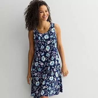 Petite Croft & Barrow® Sleeveless Tank Swing Dress