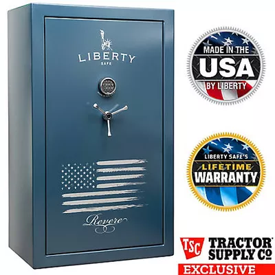 Liberty Safe 52 Long Gun 19.25 cu. ft. Electronic Lock Revere Gun Safe, 60 Min. Fire Rating, Blue