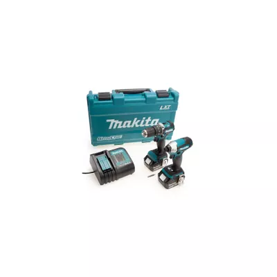 Makita Combo Set DLX2414ST 18 V 5.0 Ah Li -Ion + Akku Bohrhammer DHP487 + DTD157 Schlagbohrmaschine im Koffer