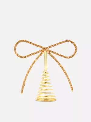 Tope para el árbol de Navidad de lazo con cuentas