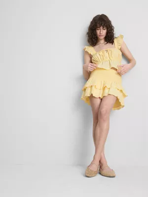 The Primark Scene | Minifalda de algodón con volante