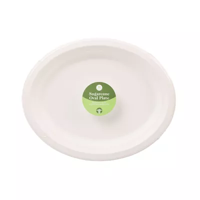 Sugarcane Oval Plates 16pk