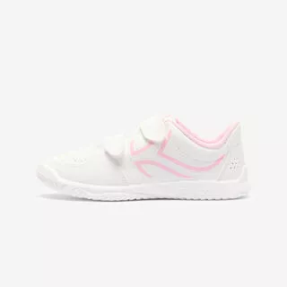 Scarpe da ginnastica bambino TS 100 con strap bianco-rosa dal 26 al 38