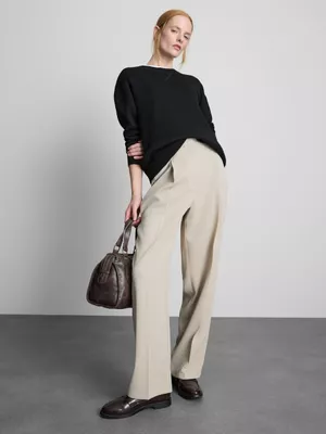 Jersey de punto con cuello redondo