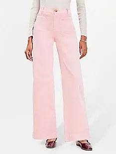 Palmer Wide Leg Pants In Brushed Corduroy