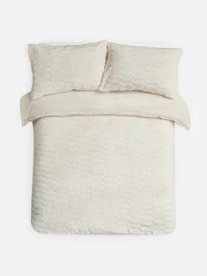 Set de funda nórdica doble de pelo sintético