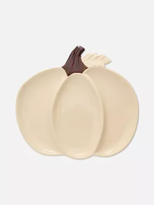 Fuente de servir de calabaza con tres secciones