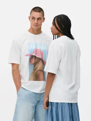 Camiseta con estampado gráfico de Lady Gaga