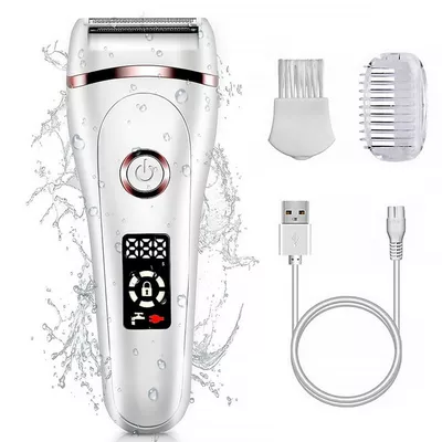 Electric Razor for Women,Rechargeable Wet and Dry Painless Lady Shaver Body Hair Remover for Face Legs Underarms and Bikini Trimmer Cordless Waterproof Hair Shaver with LED Display