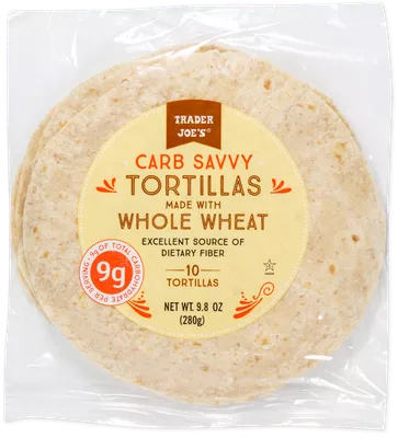 Carb Savvy Tortillas made with Whole Wheat