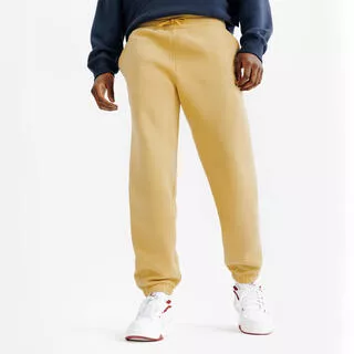 DECATHLON Pantaloni tuta uomo ELEMENTALS flare felpati senape