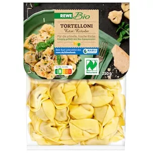 REWE Bio Tortelloni Käse-Kräuter 250g