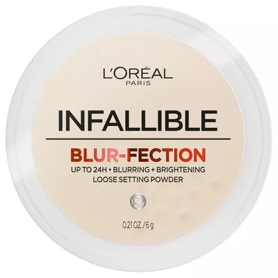 L'Oreal Paris Infallible Blur-Fection Loose Setting Powder, Brightening Finish, Translucent, 0.21 Ounce