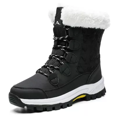 Ecetana Snow Boots For Women Winter Waterproof Shoes Thickened Faux Fur Lined Frosty Warm Outdoor Boots