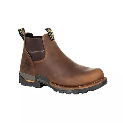 Georgia Boot Men's Eagle One Round Toe Waterproof Chelsea Work Boots