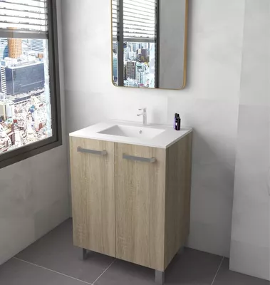 MUEBLE DE BAÑO ECO ROBLE 70X45CM 2 PUERTAS