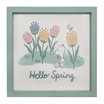 Celebrate Together™ Peanuts Snoopy "Hello Spring" Caption Box Wall Decor