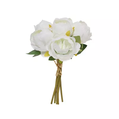 Artificial Flower Bunch Peonies Pink/White