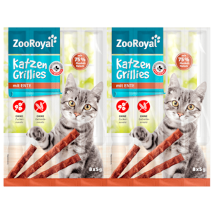 ZooRoyal Katzen-Grillies mit Ente 8x5g